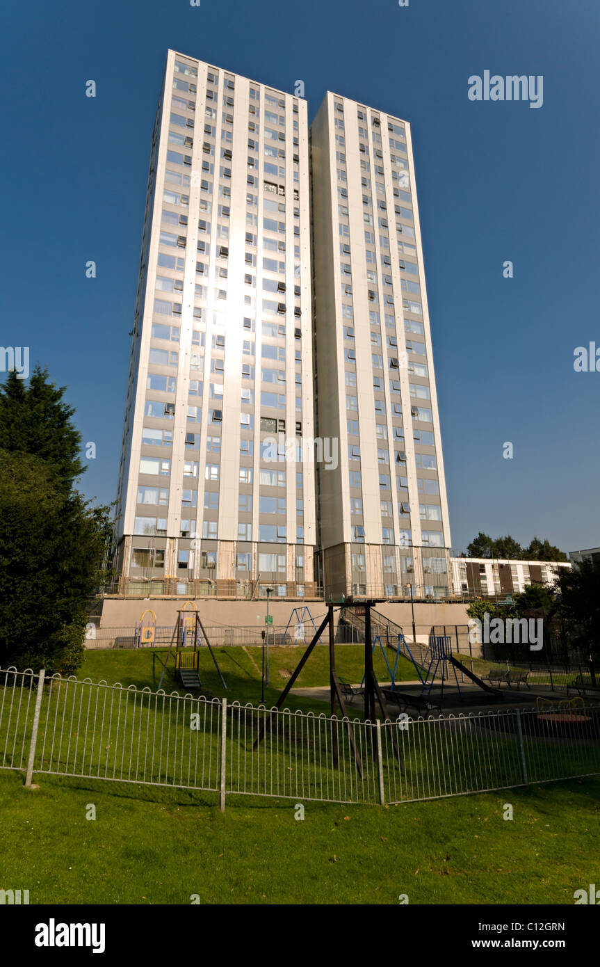 Burnham House Türme, Swiss Cottage, London Stockfoto