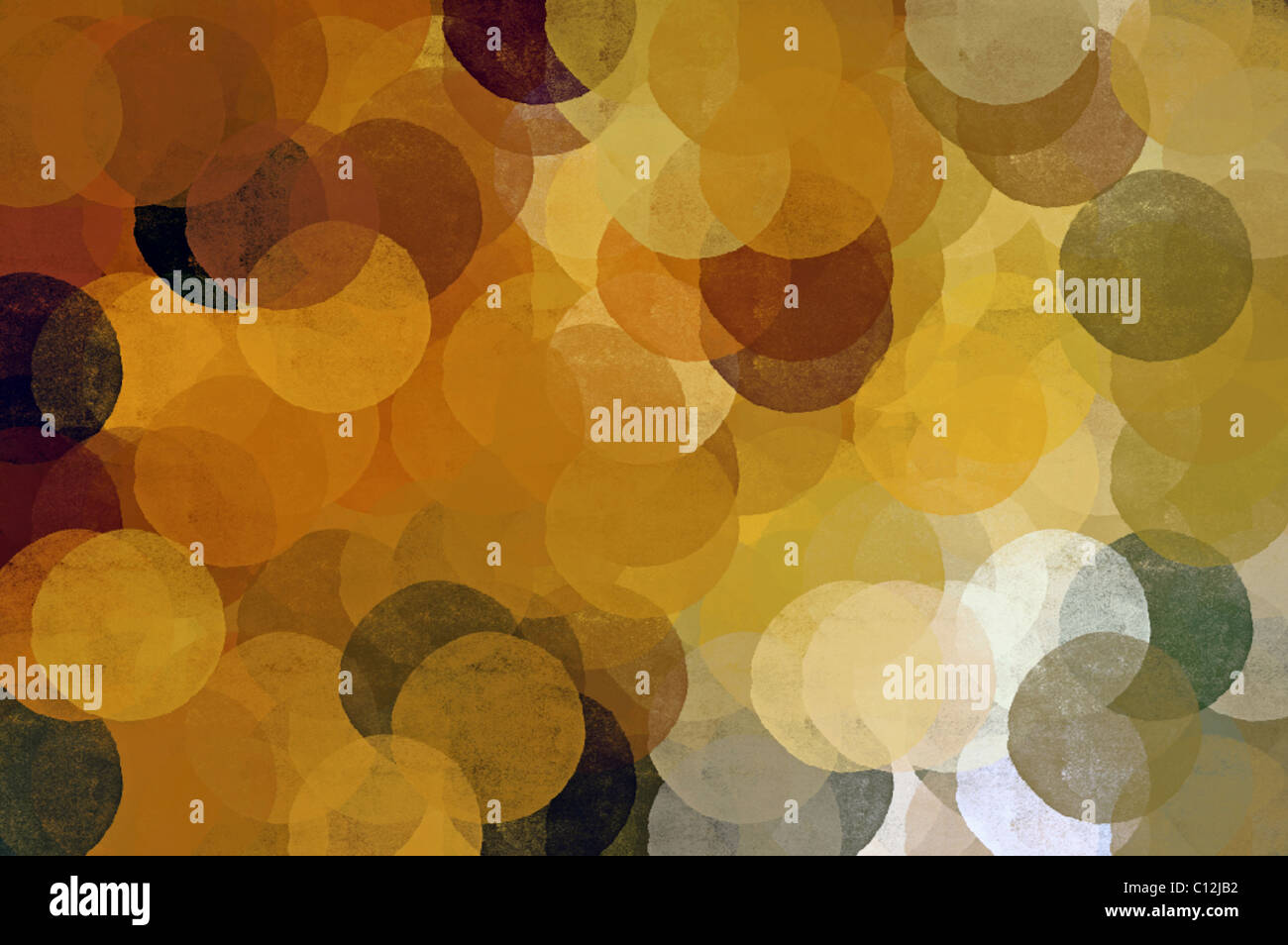 Kreise Hintergrund Illustration. Pinsel malte impressionistische abstrakte sphärische Formen. Stockfoto