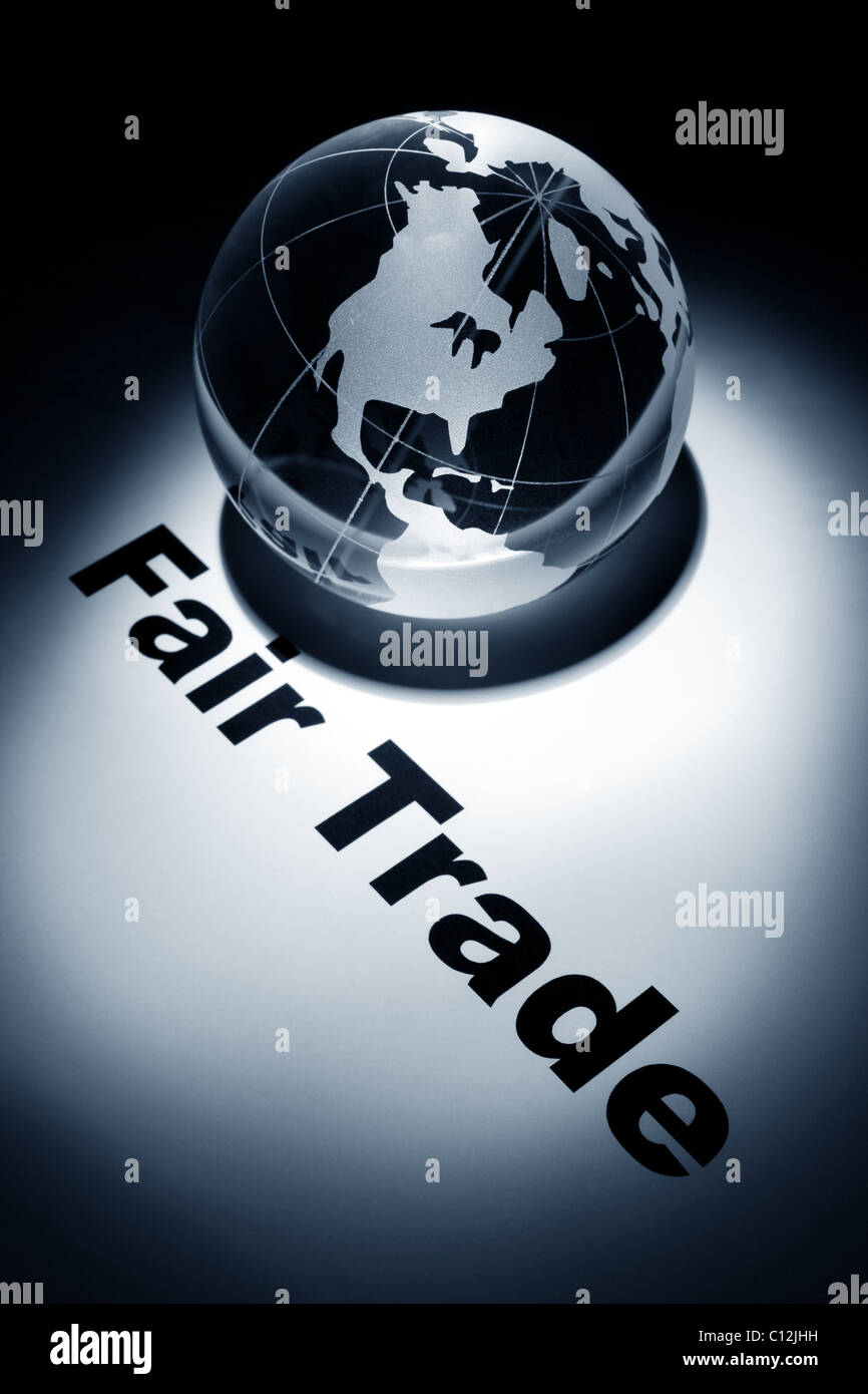 Globus, Konzept des fairen Handels Stockfoto