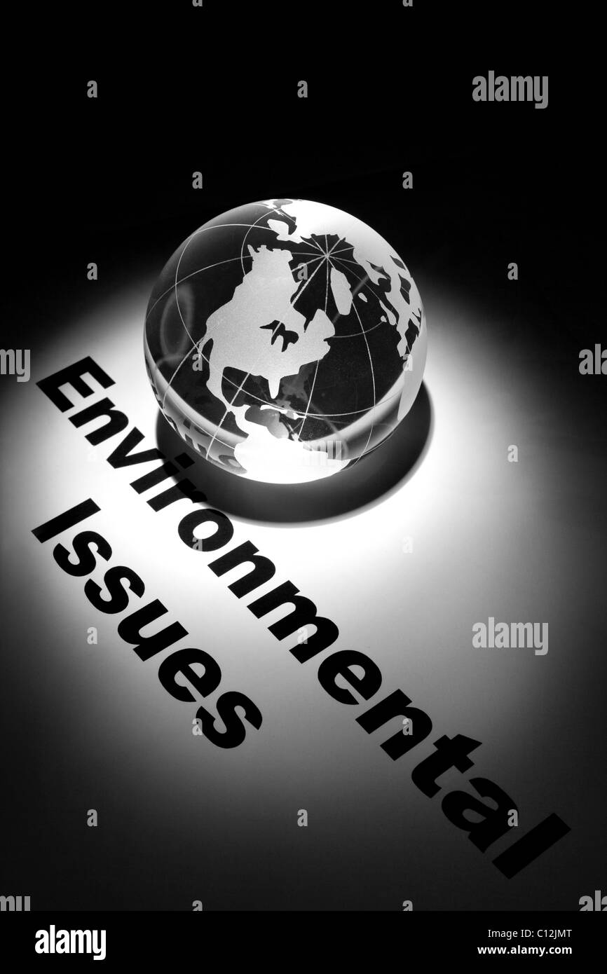 Globus, Konzept der Global Environmental Issues Stockfoto