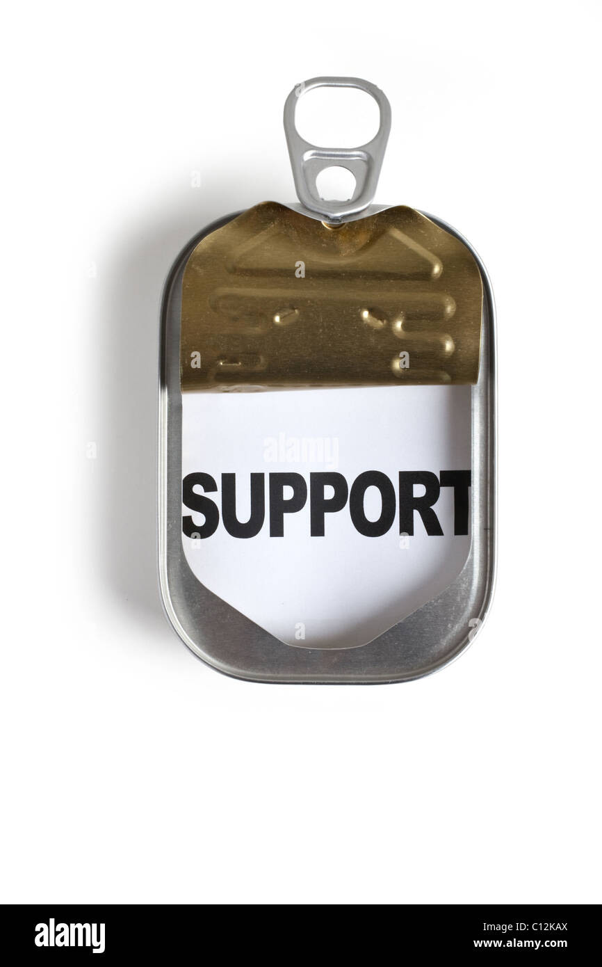 Word-Unterstützung, Begriff der einfache und zeitnahe Unterstützung und können Stockfoto