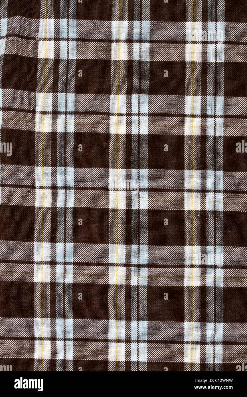 Textur der karierte Stoff-Muster-Hintergrund Stockfoto