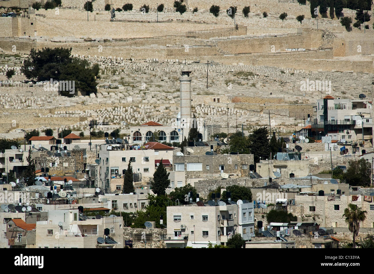 Israel, Jerusalem, Ras al-Amud einem palästinensisch-arabischen Viertel am Ölberg in Ost-Jerusalem Stockfoto