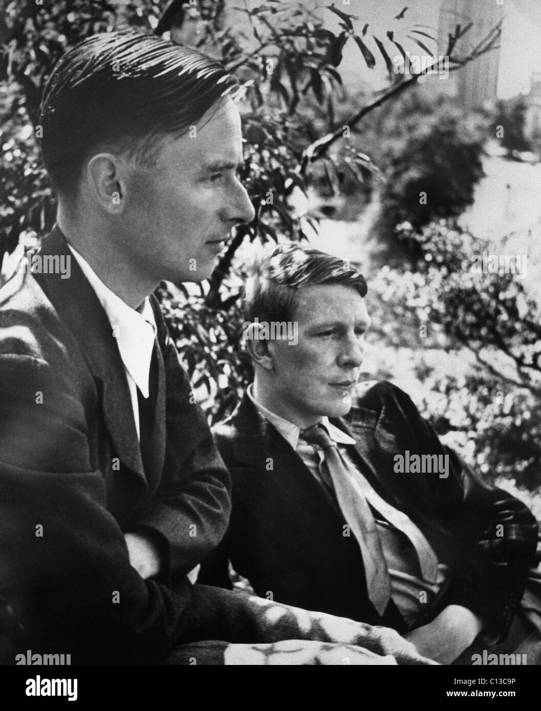 Christopher Isherwood, Schriftsteller und w.h. Auden, Dichter, ca. 1930er Jahre. Stockfoto