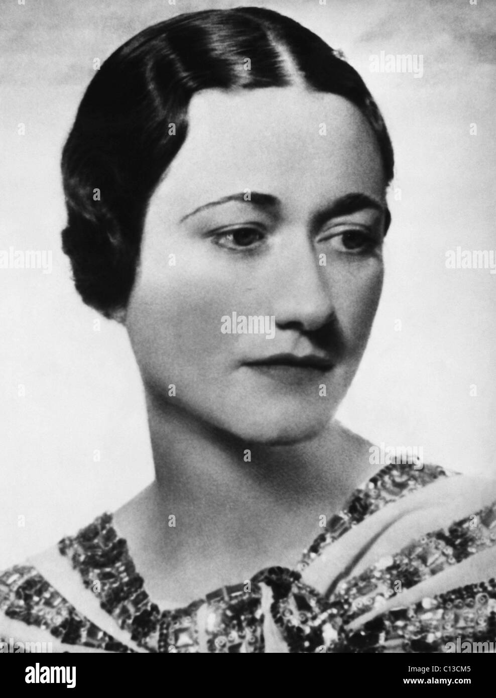 Herzogin von Windsor Wallis Simpson, ca. 1930er Jahre. Stockfoto