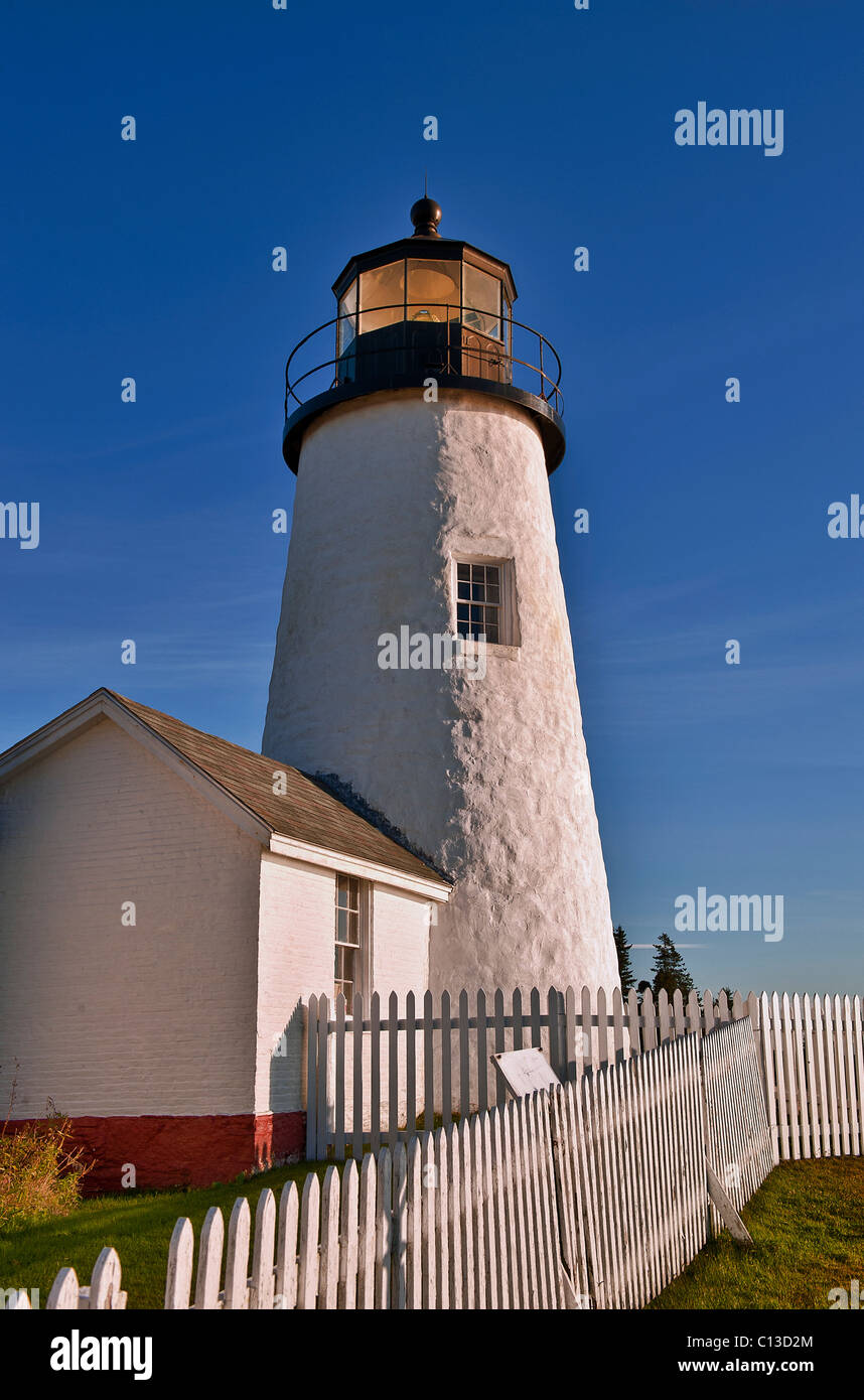 Pemaquid Point Light Station, Muscongus Bay, Bristol, Maine, USA. 1827 Stockfoto