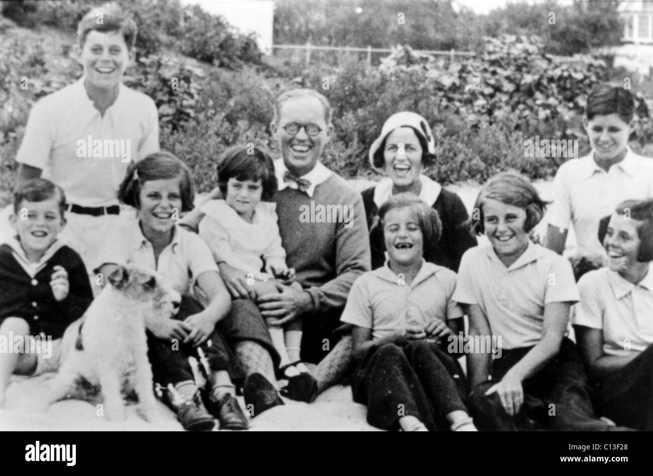 Robert F.Kennedy Kennedy, Eunice Kennedy, Jean Ann Kennedy, Joseph, Rose Kennedy, Patricia Kennedy, Kathleen Kennedy, Rosemary Kennedy, Joseph P.Kennedy Jr, 1931 Stockfoto