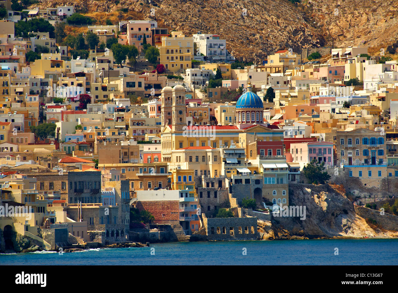 Ermoupolis oder Hermoupolis Hafen & Port, Syros [Σύρος], griechischen