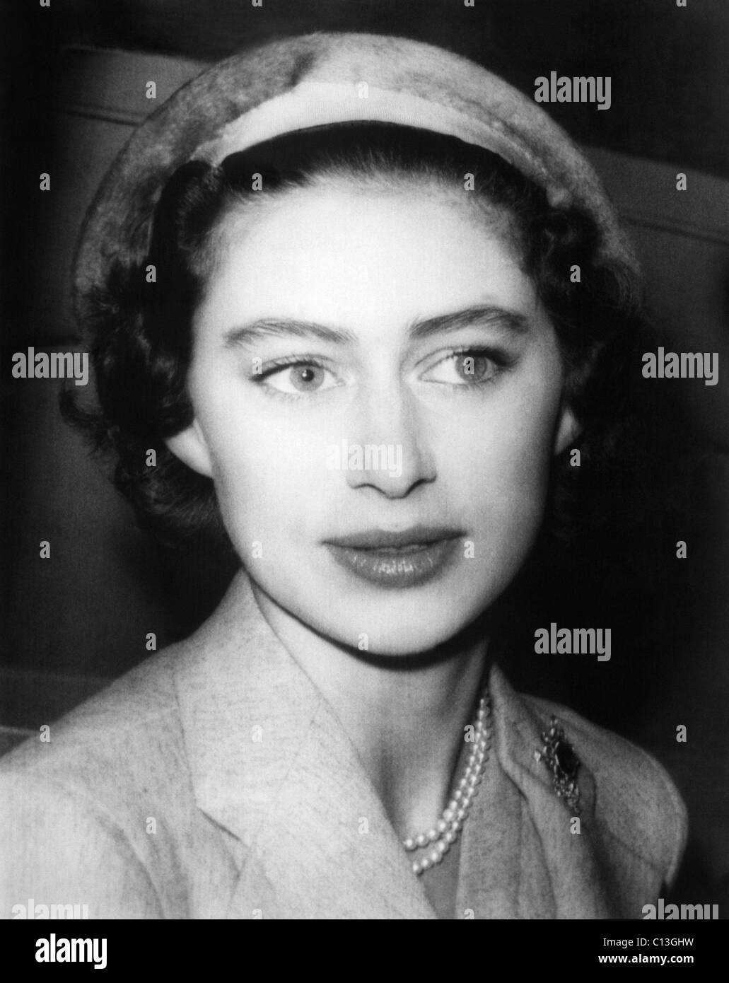 Britische königliche Familie. Zukunft Countess of Snowdon Prinzessin Margaret, London, England, 1955. Stockfoto