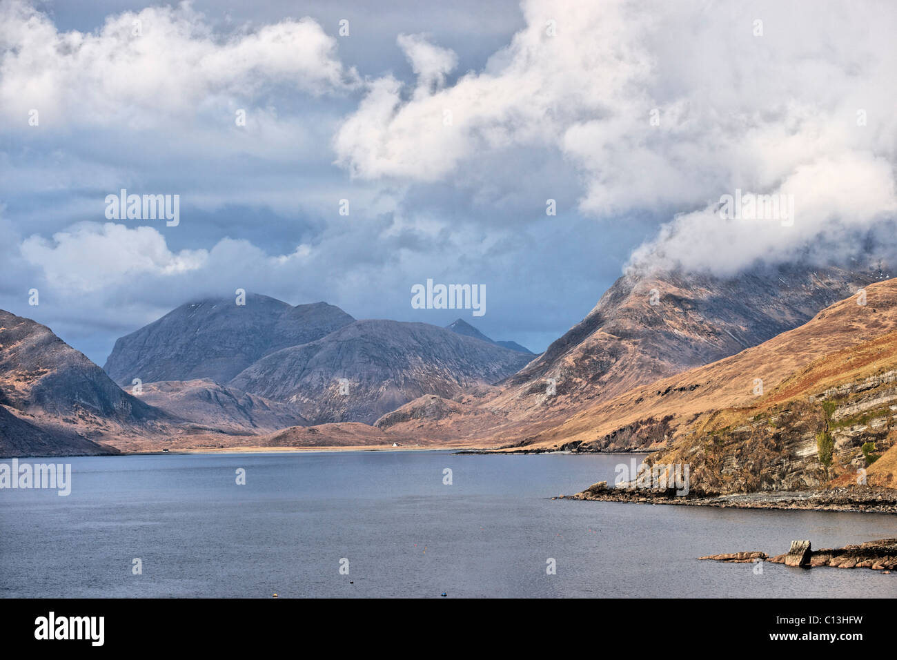 Blick auf Marsco von Elgol, Isle Of Skye, Schottland, Großbritannien. Stockfoto