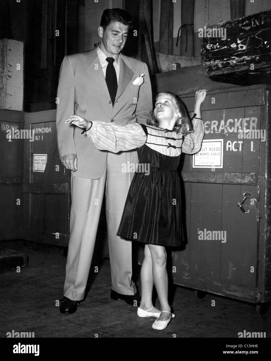 Ronald Reagan, Maureen Reagan, 1947 Stockfoto