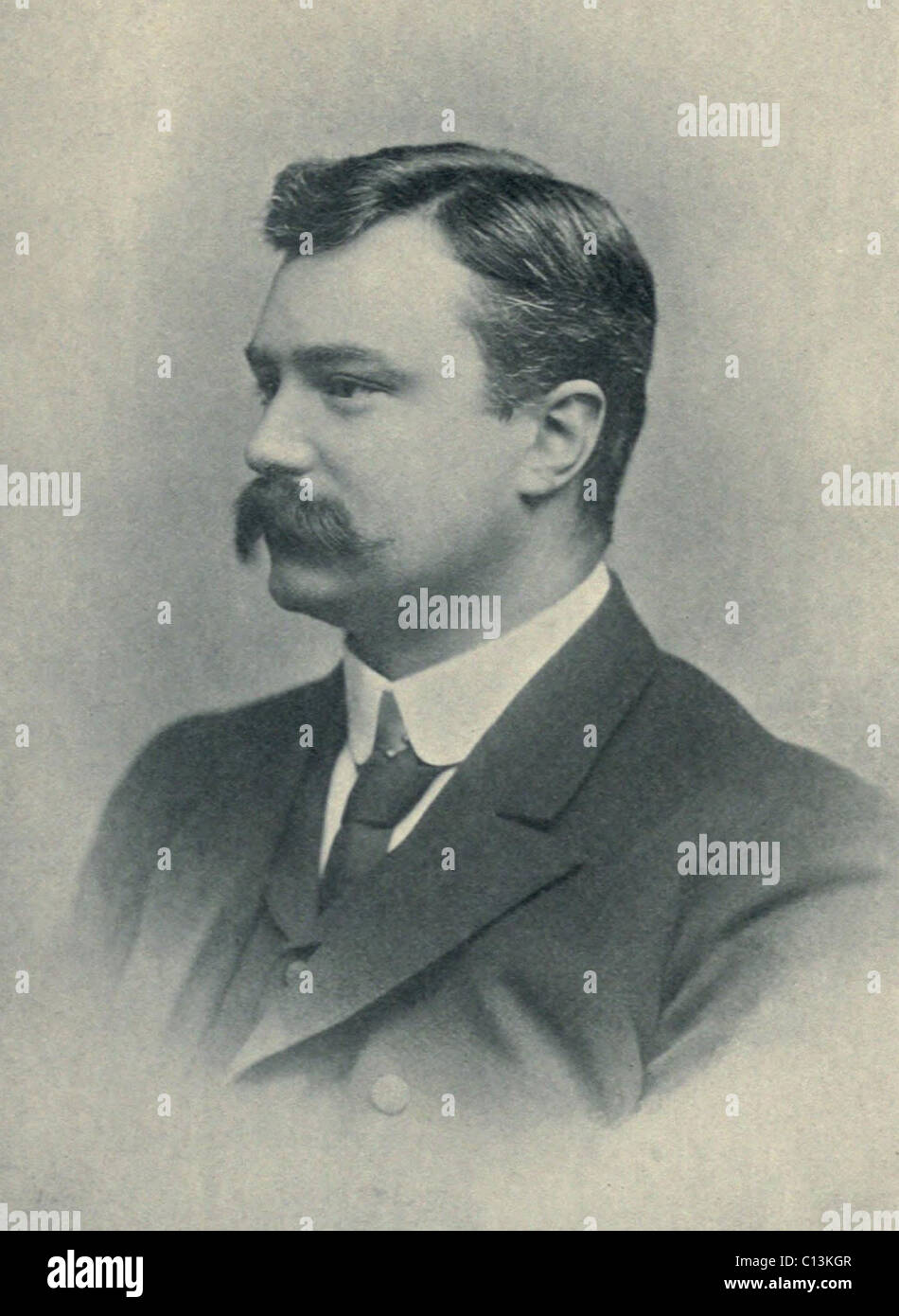 Edmund Dene Morel (1873-1924), britischer Journalist, Autor und sozialistischer Politiker, führen eine lange, aber letztlich erfolgreiche Kampagne gegen die Sklaverei in den Kongo-Freistaat, entschieden, für die persönliche Bereicherung des belgischen Königs Leopold II. Stockfoto