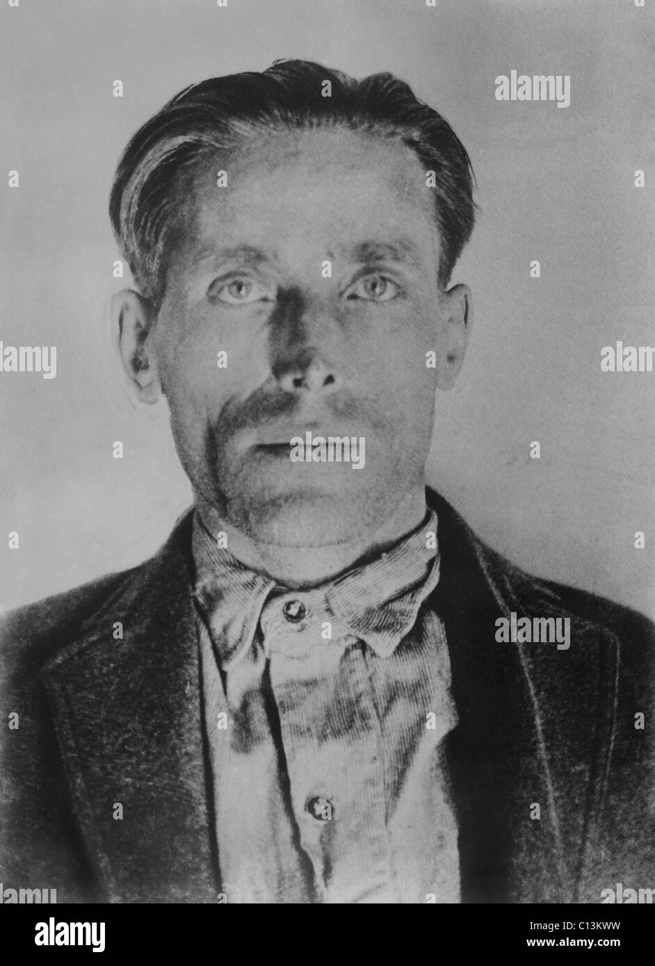 Joe Hill (1879-1915), Schwedisch-US-amerikanischer Arbeit Aktivist, Songwriter und Mitglied von industrielle Arbeiter der Welt (IWW) wurde berühmt, als er für einen Mord in Salt Lake City nach einem umstrittenen Prozess hingerichtet wurde. Ca. 1914. Stockfoto