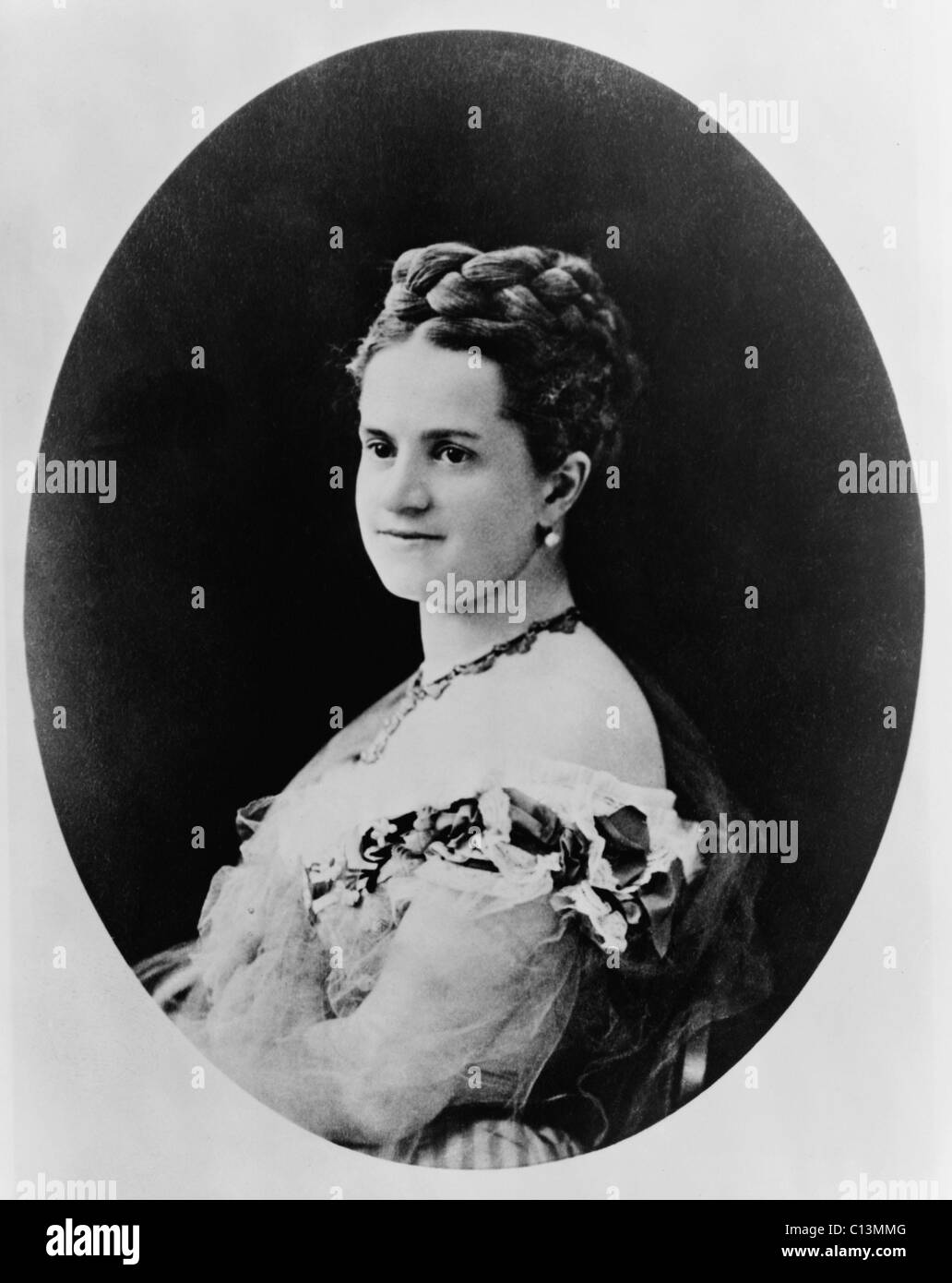 Emily Warren Roebling 1843-1903 gelang es ihres Schwiegervaters John Roebling und ihrem Mann in Washington Roebling die Außendiensttechniker helfen ihren behinderten Mann bis zur Fertigstellung der Brooklyn Bridge. LC-USZ62-120162 Stockfoto