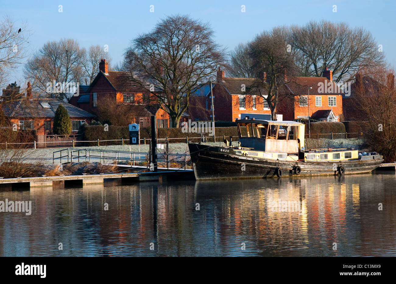 Gunthorpe ein Boot auf dem Fluss Trent, Nottinghamshire, England UK Stockfoto