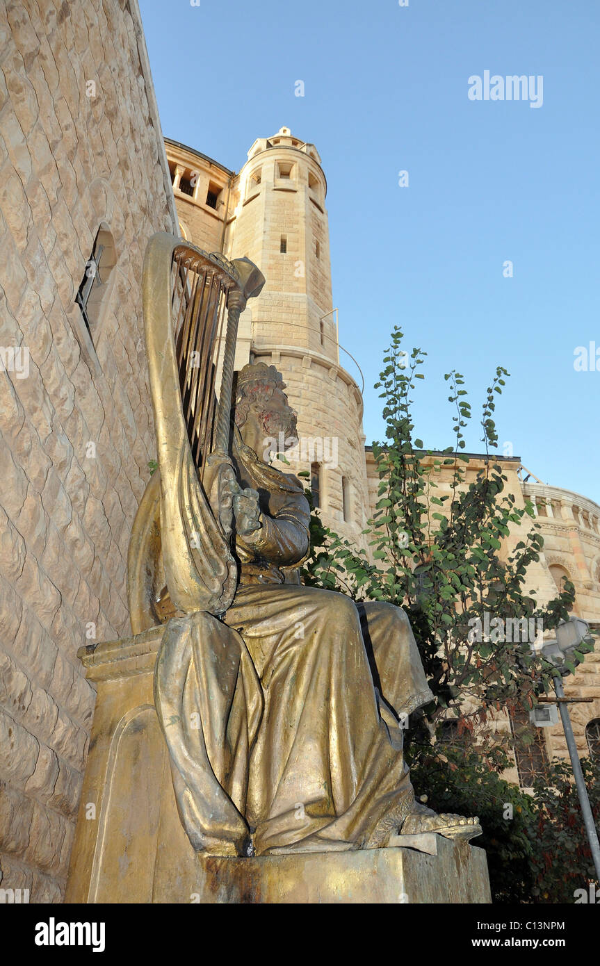 Israel, Jerusalem, Mount Zion, König David-Skulptur von Alexander Dyomin Stockfoto