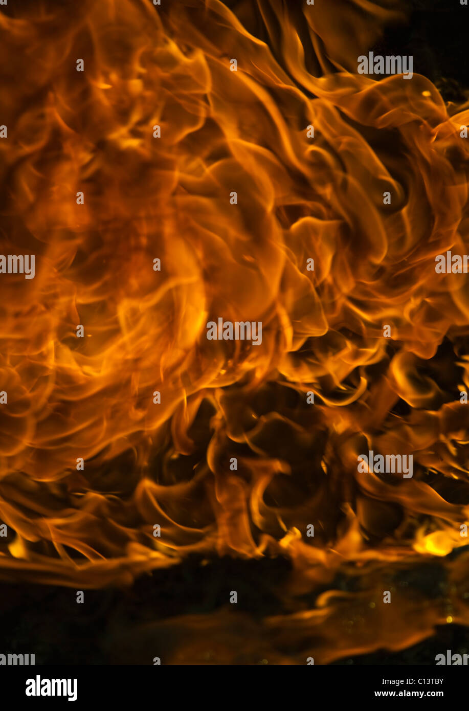 Brennendes Feuer, Indien Stockfoto