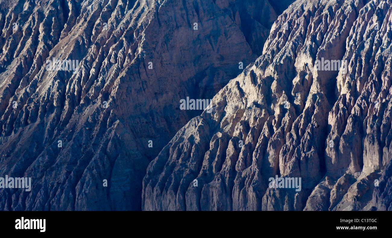 Rock-Textur im Karakorum, Nubra, Ladakh, Indien Stockfoto