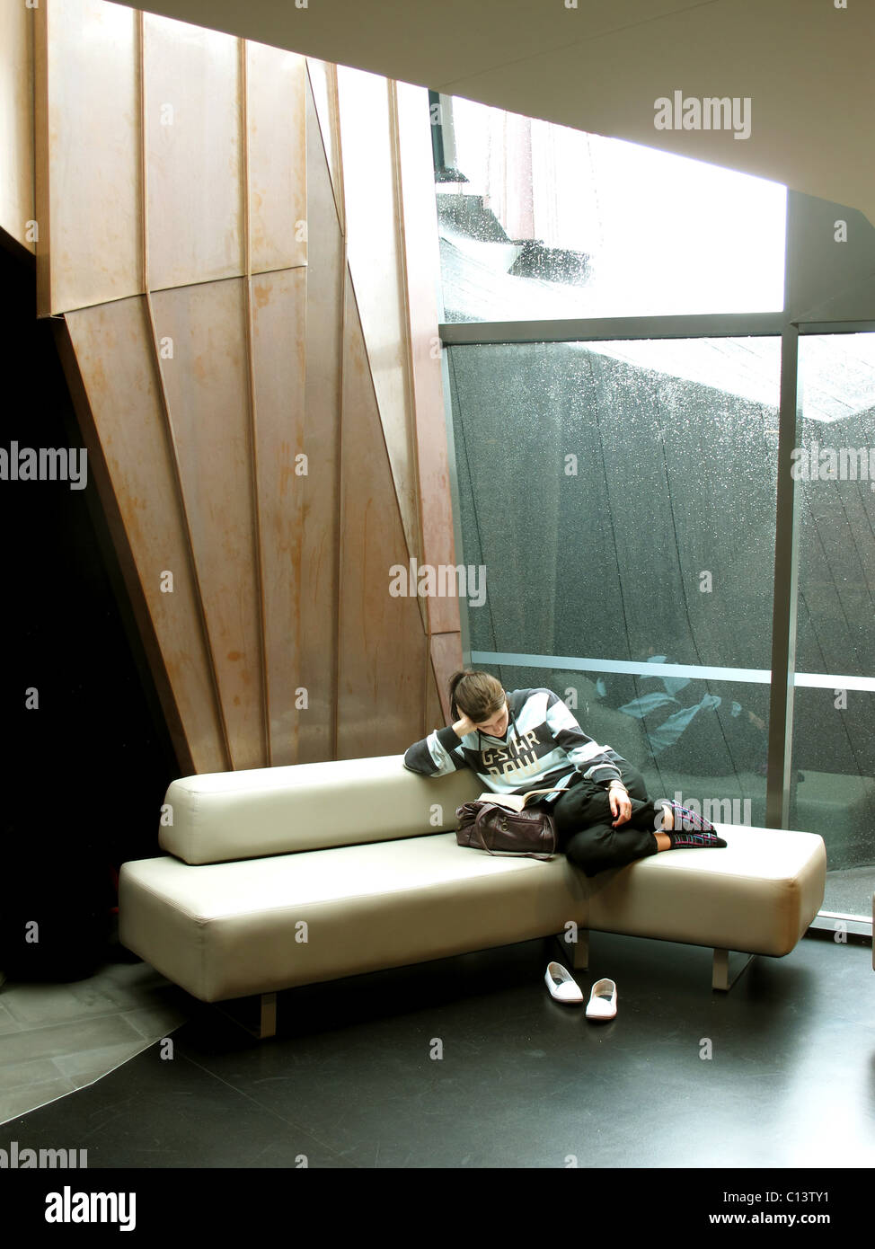Wellington Flughafen Abflug-lounge Stockfoto
