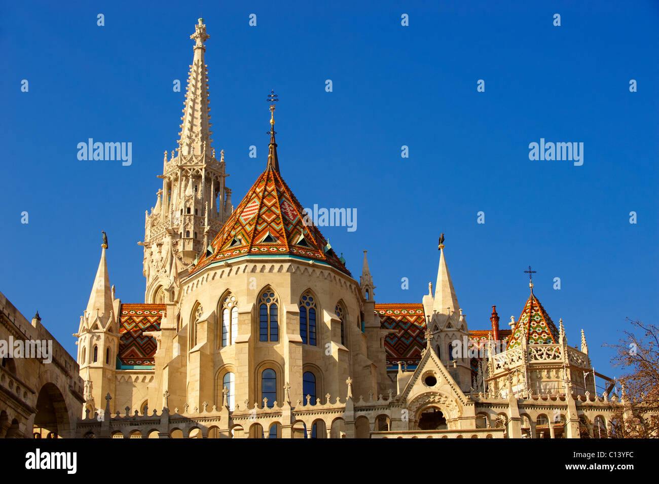 Kirche Notre-Dame oder Matthiaskirche (Mátyás Templom), Burgviertel, Budapest Ungarn Stockfoto