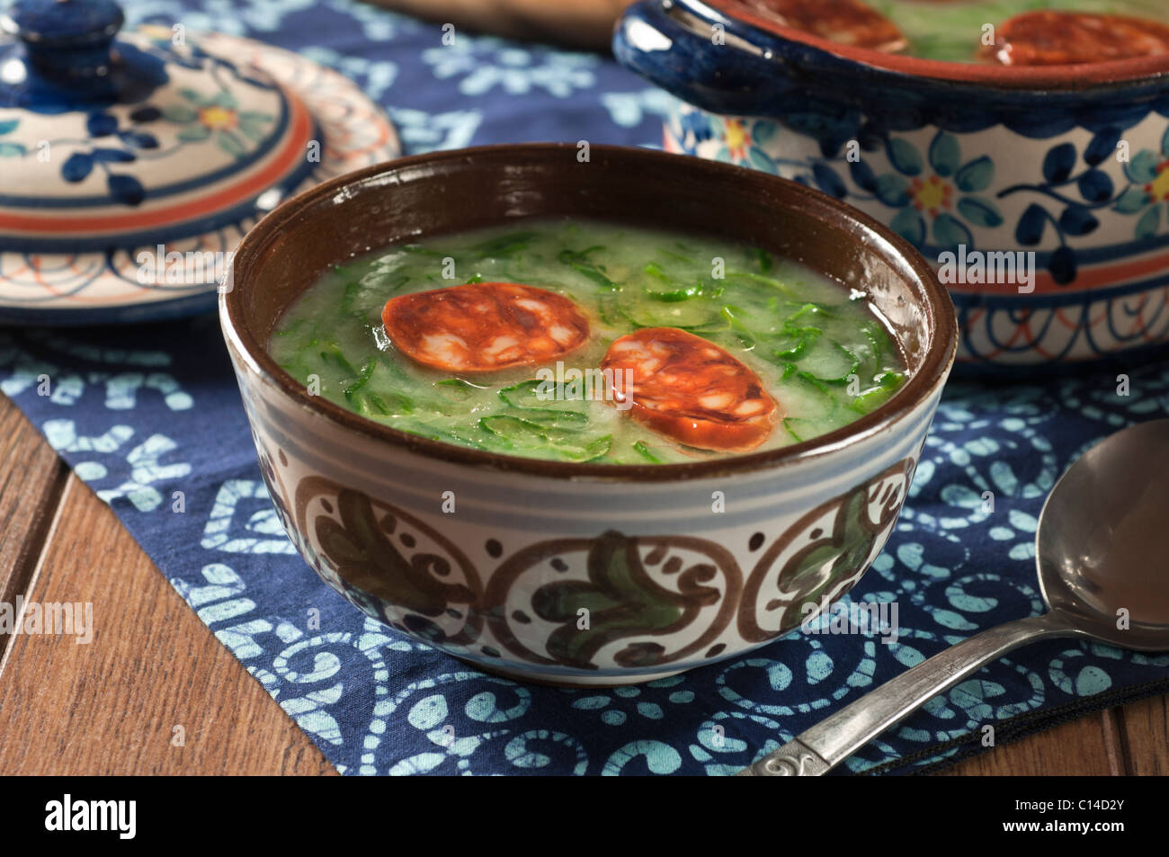 Caldo Verde Portugal Suppe Stockfoto