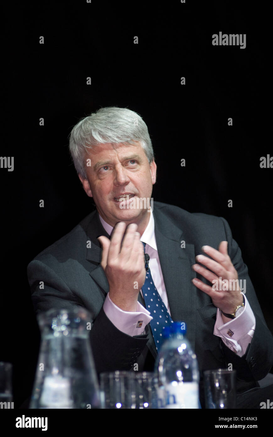 Andrew Lansley M.P. Secretary Of State for Health NHS-Konferenz in der Echo Arena Liverpool, UK. Stockfoto