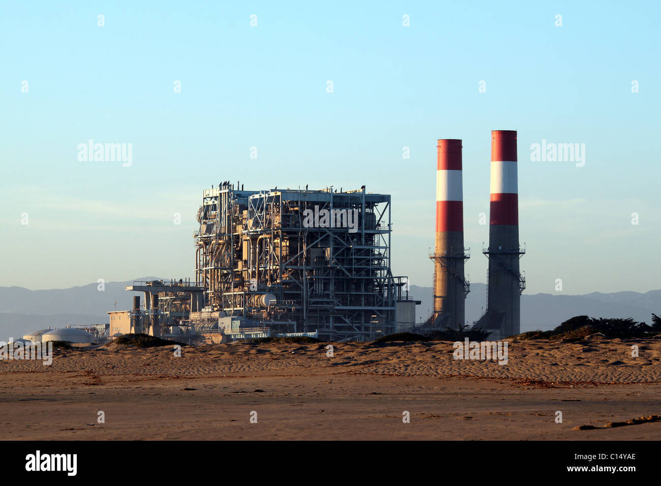 Erdgas-Kraftwerk Stockfoto