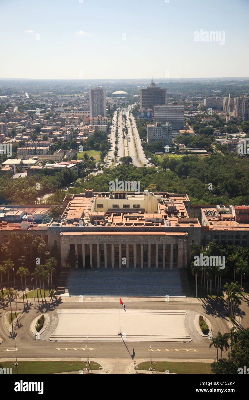 Blick vom Jose Marti Memorial in Havanna Kuba Stockfoto