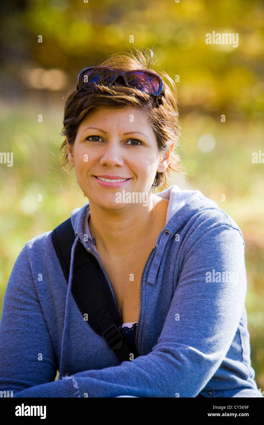 Porträt einer Frau. Stockfoto