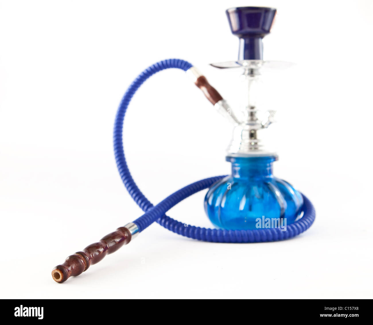 Bild von einem blauen orientalischen shisha Stockfoto