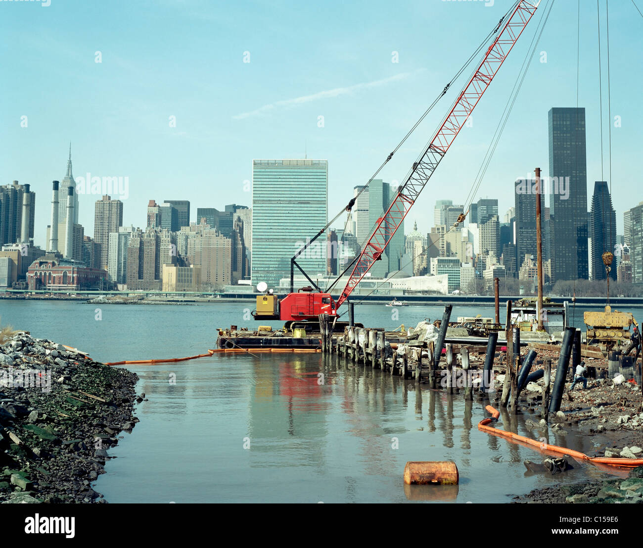 Blick über den East river Stockfoto