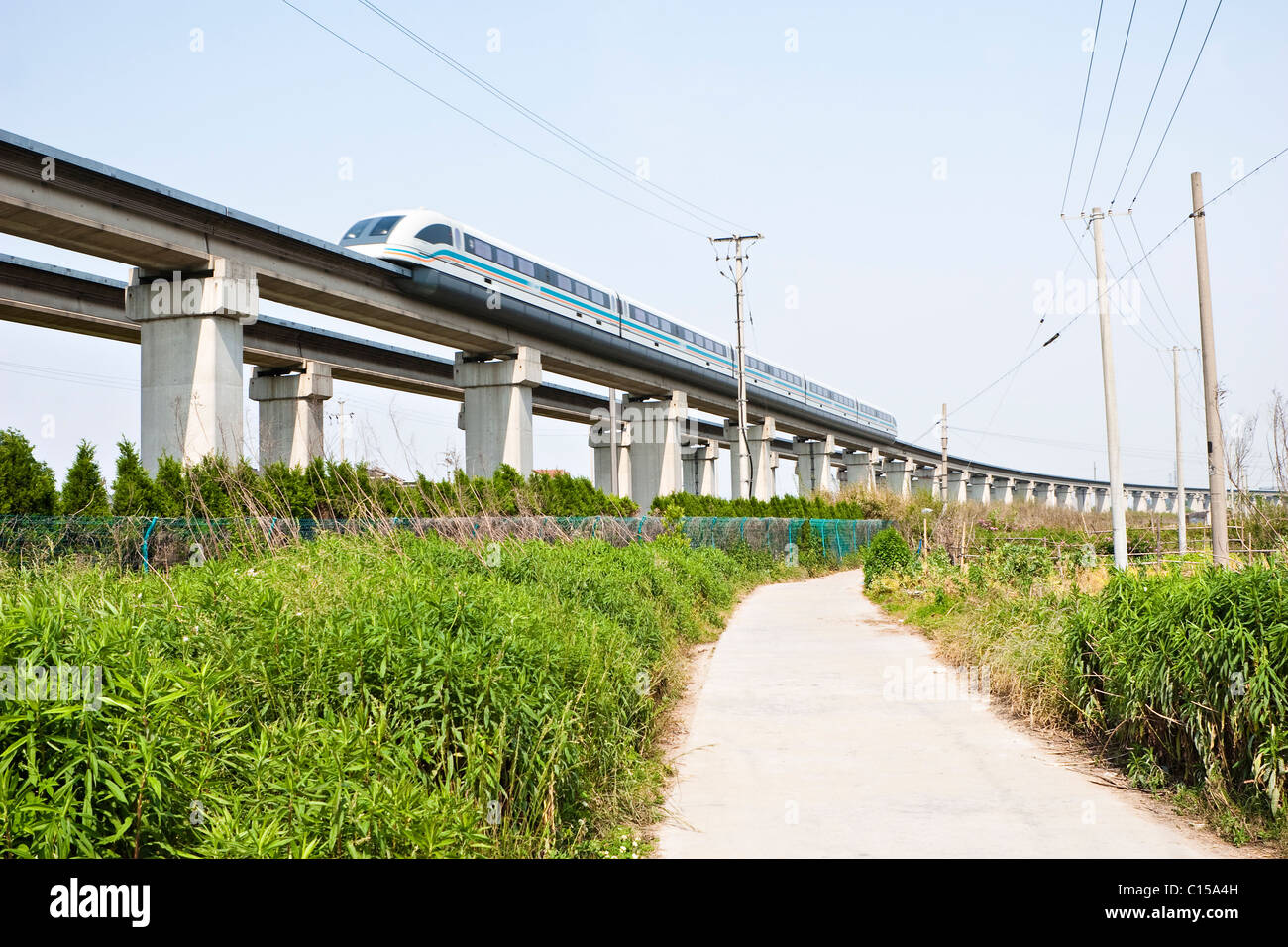 Shanghai: Magnetschwebebahn Stockfoto