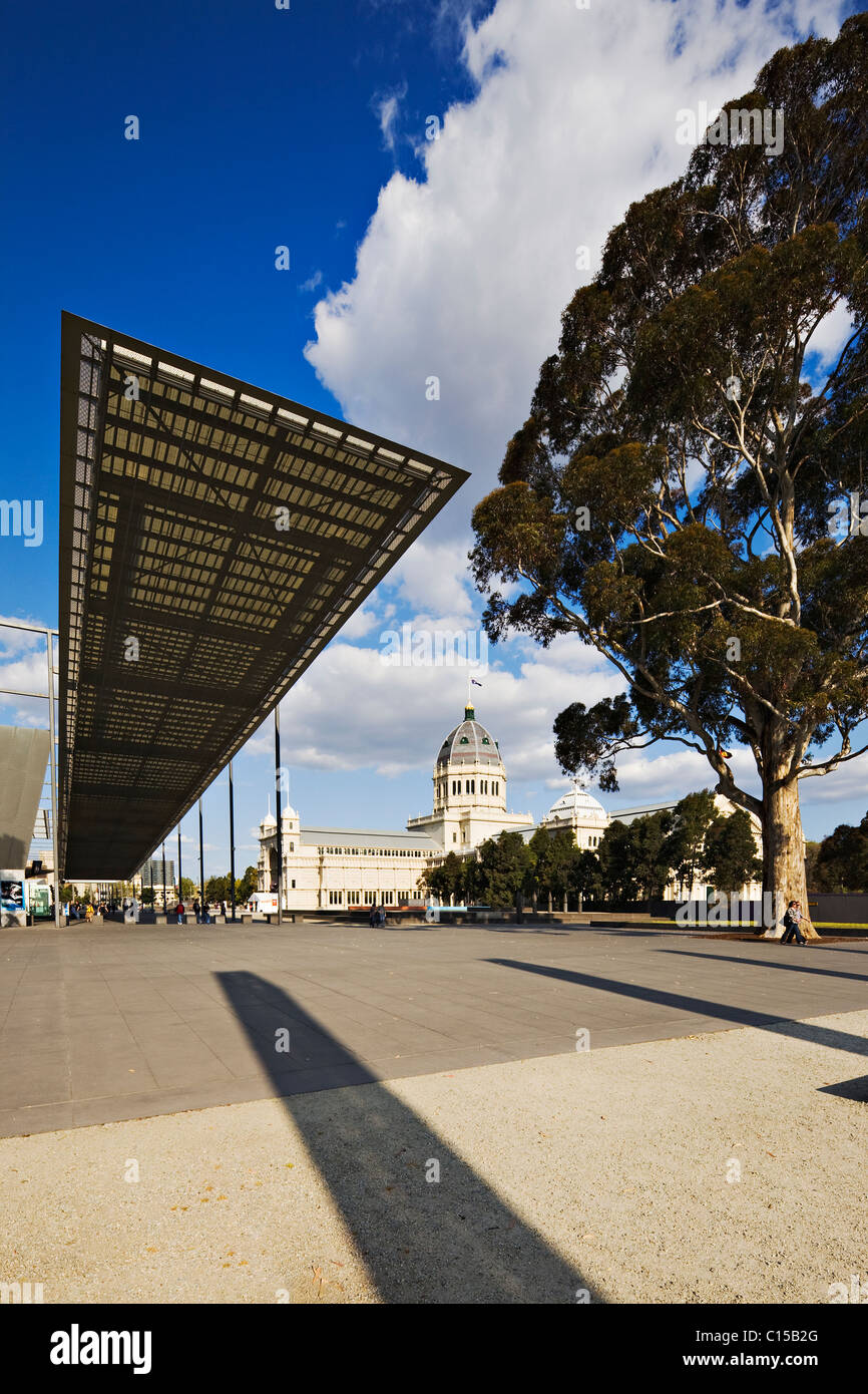 Melbournes Imax-Kino und Ausstellungsgebäude in Carlton Gardens Melbourne Victoria Australien. Stockfoto