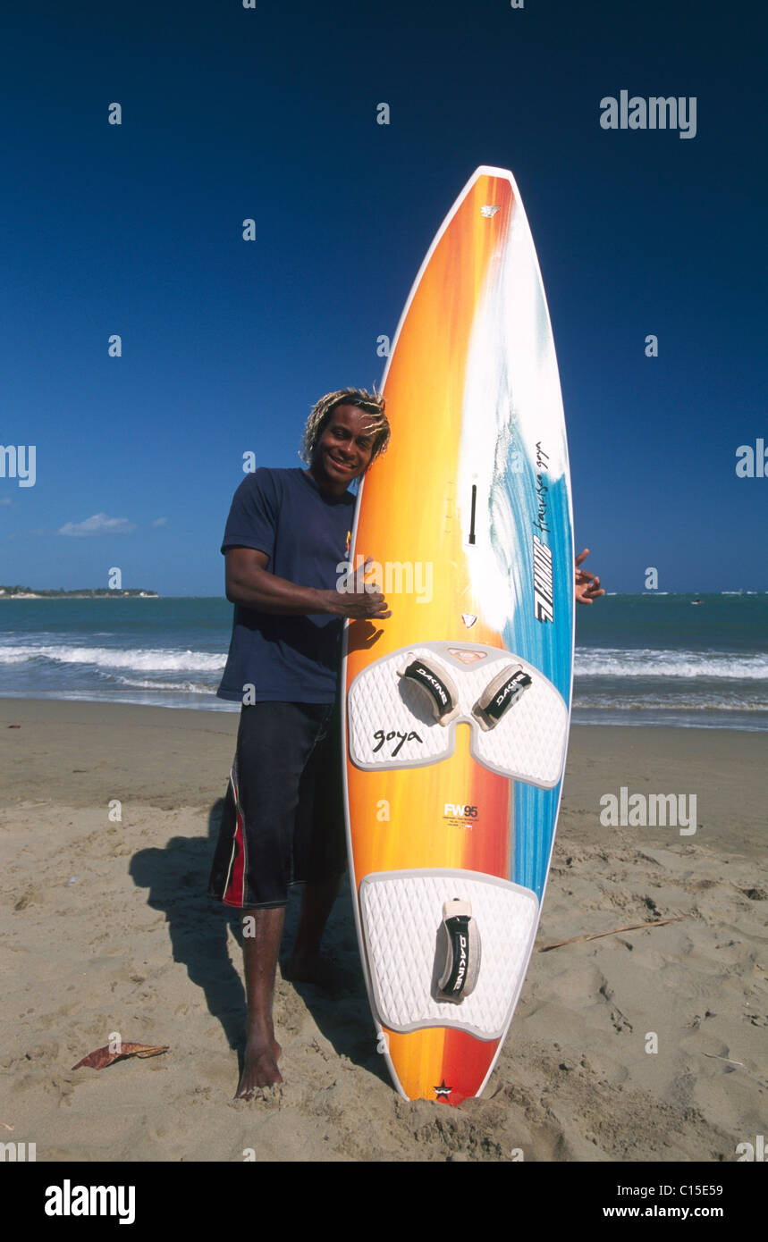 Surfer, Cabarete, Dominikanische Republik, Caribbean Stockfoto