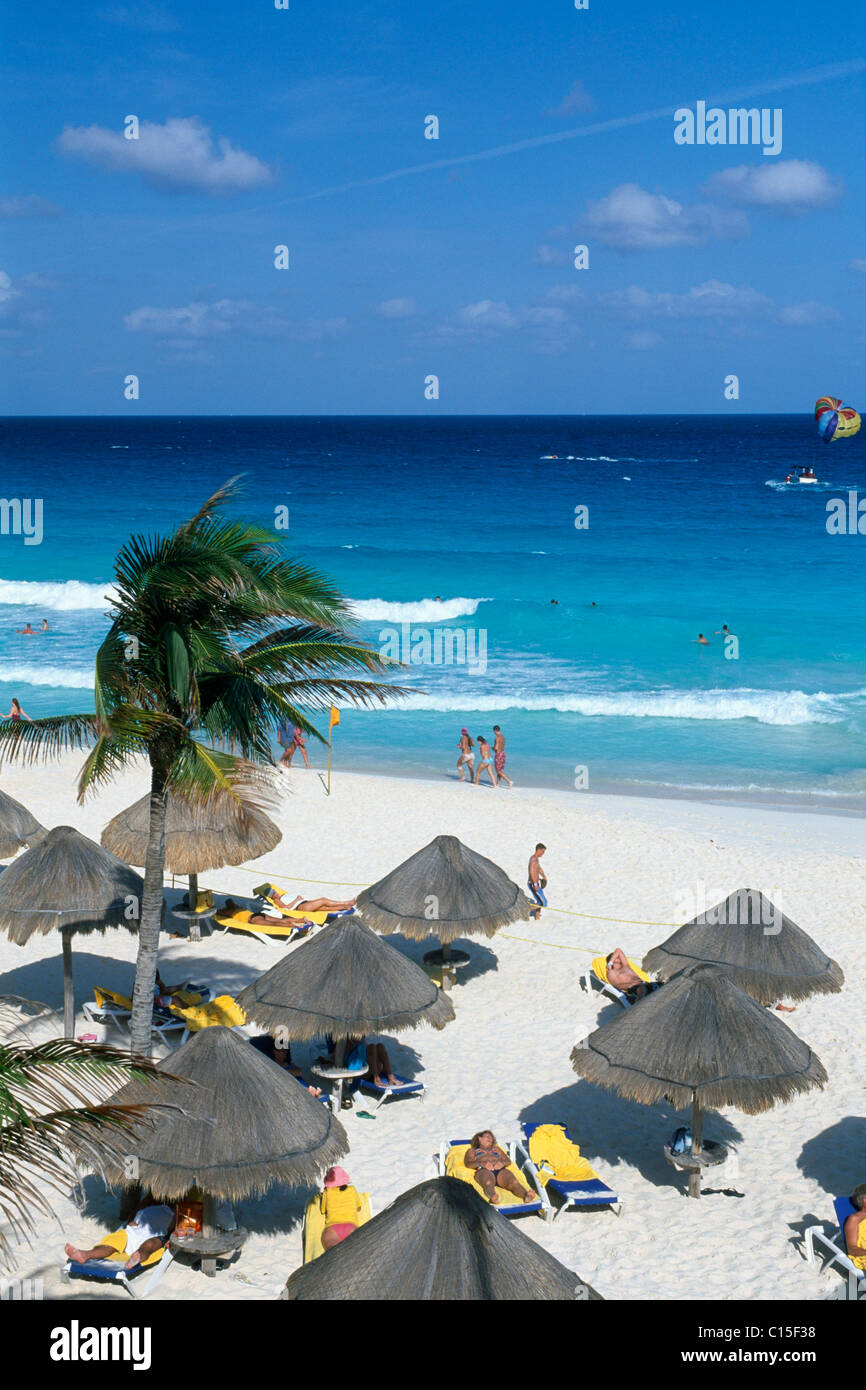 Strand, Cancun, Riviera Maya, Riviera Maya, Yucatan, Mexiko Stockfoto