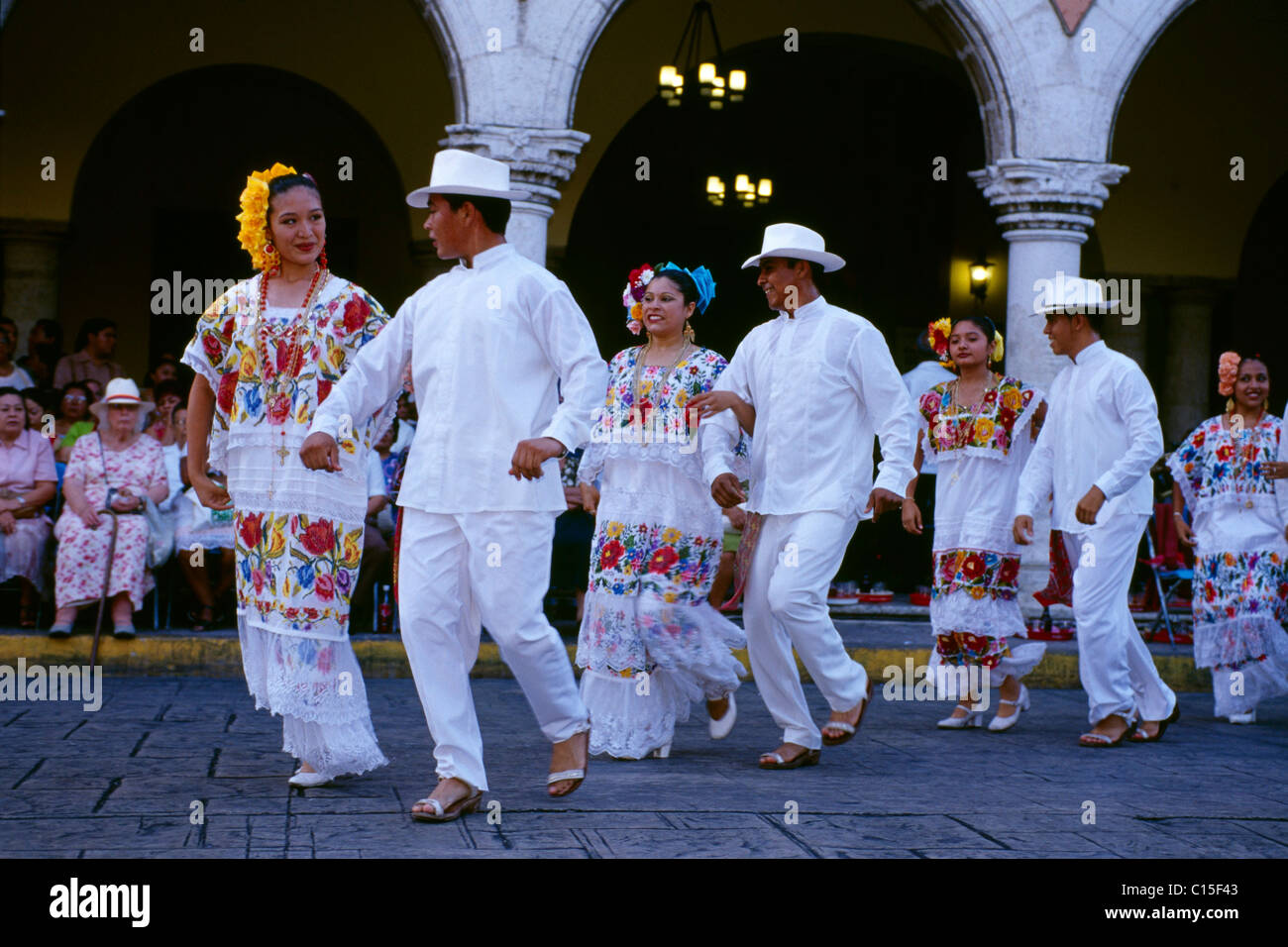 Vaqueria traditioneller Tanz, Merida, Yucatan, Mexiko Stockfoto