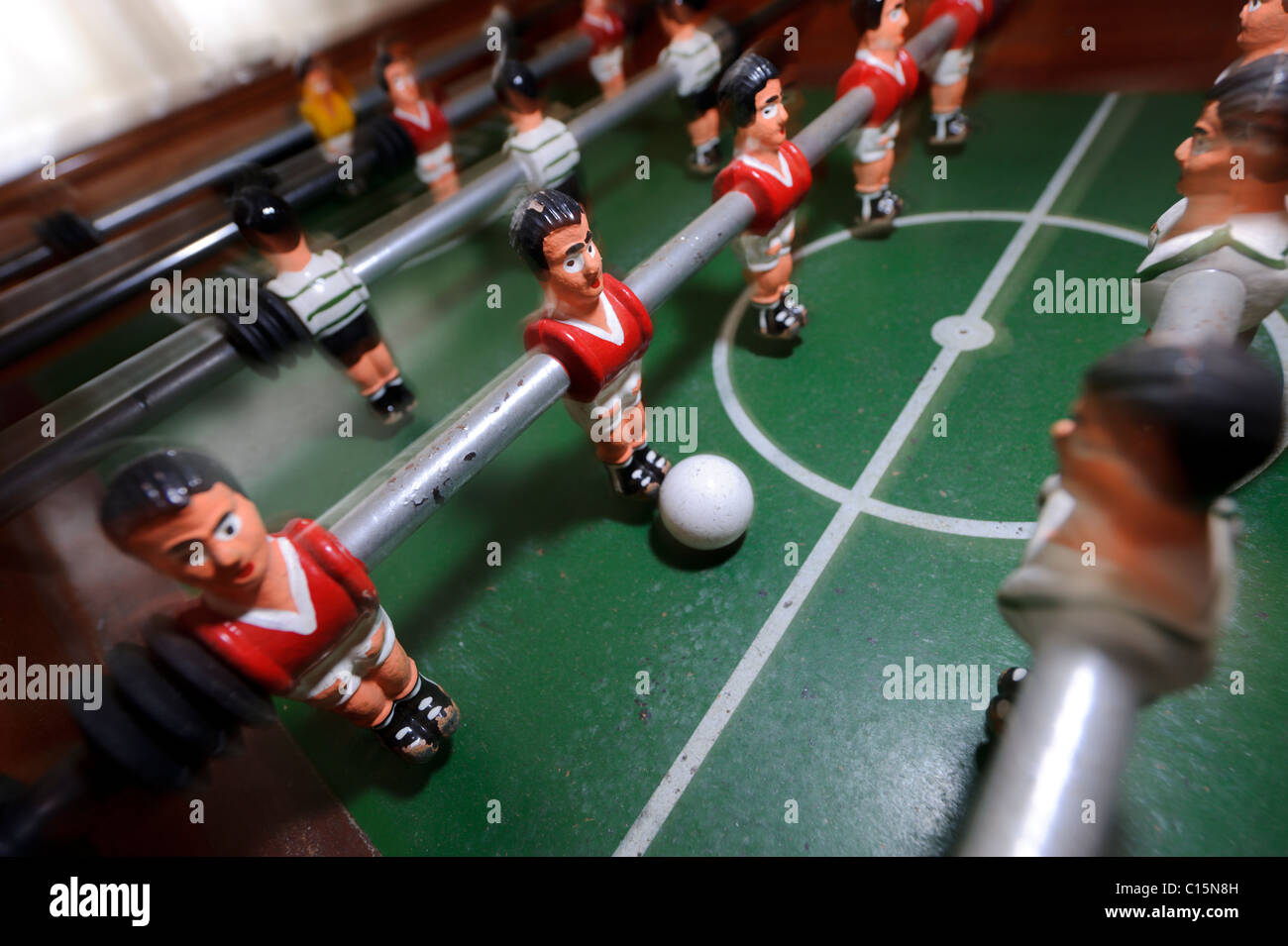 Tabelle-Football-Spieler Stockfoto