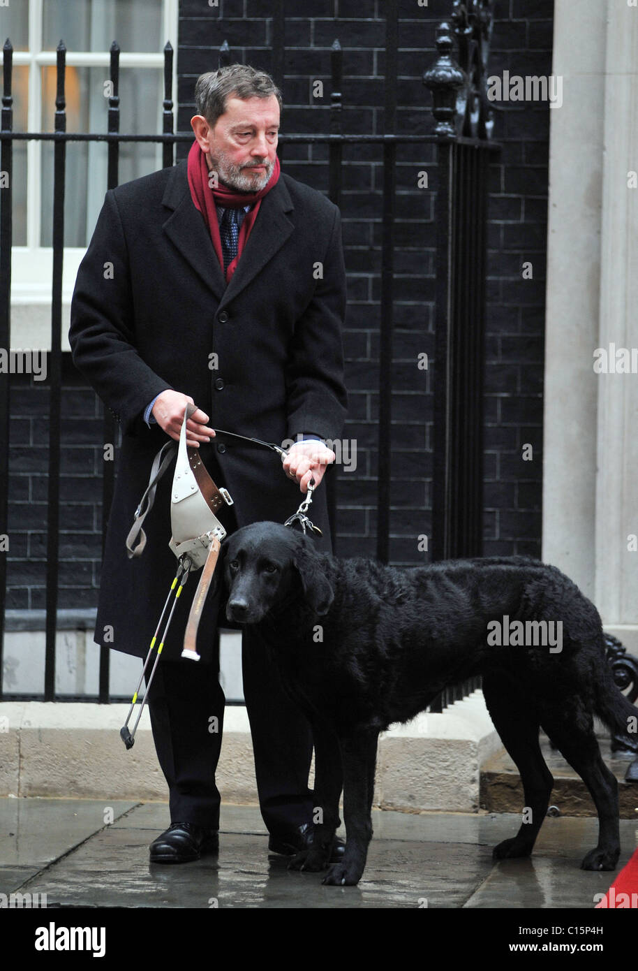 David Blunkett 10 Downing Street London, England - 5.02.09 verlassen: Stockfoto