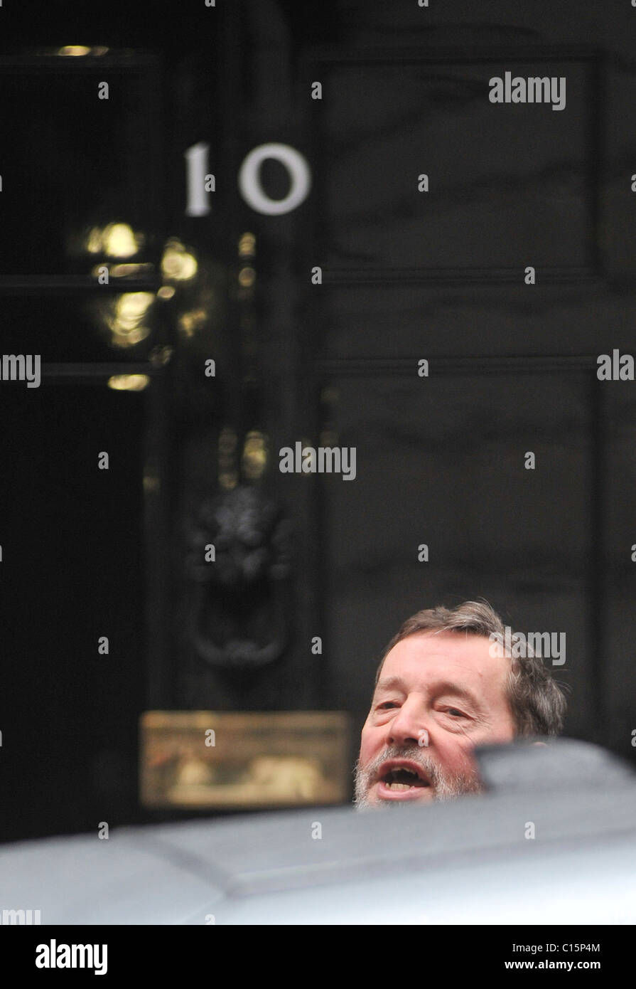 David Blunkett 10 Downing Street London, England - 5.02.09 verlassen: Stockfoto