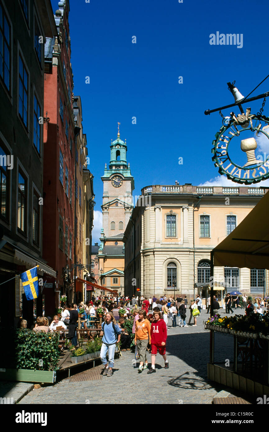 Altstadt von Stortorget, Gamla Stan, Stockholm, Schweden, Skandinavien Stockfoto