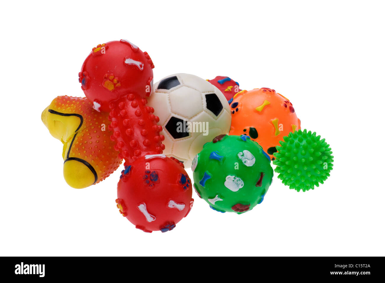 Objekt auf weiß - Kunststoff-Spielzeug für Hunde Stockfoto