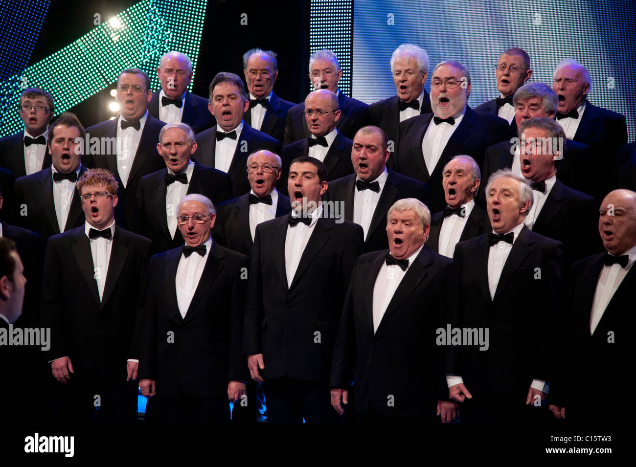 Eine traditionelle walisische Männerchor singen, Wales UK Stockfoto