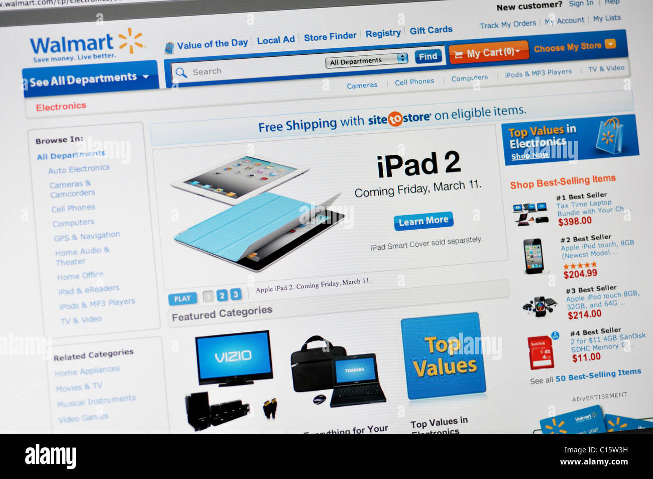 Walmart-Store-website Stockfoto