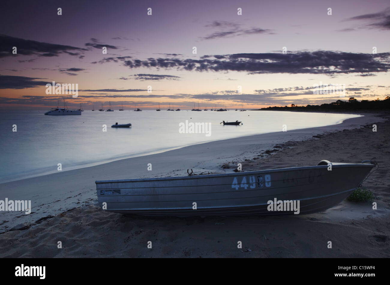 Dunsborough Strand bei Sonnenaufgang, Western Australia, Australia Stockfoto