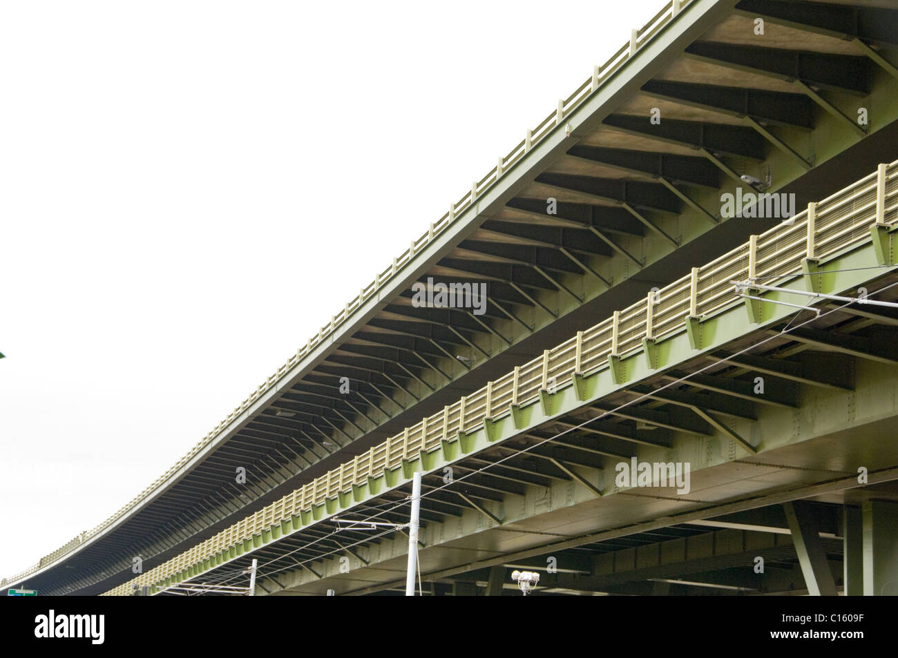 M1 Tinsley Viaduct, Ausfahrt 34 Stockfoto