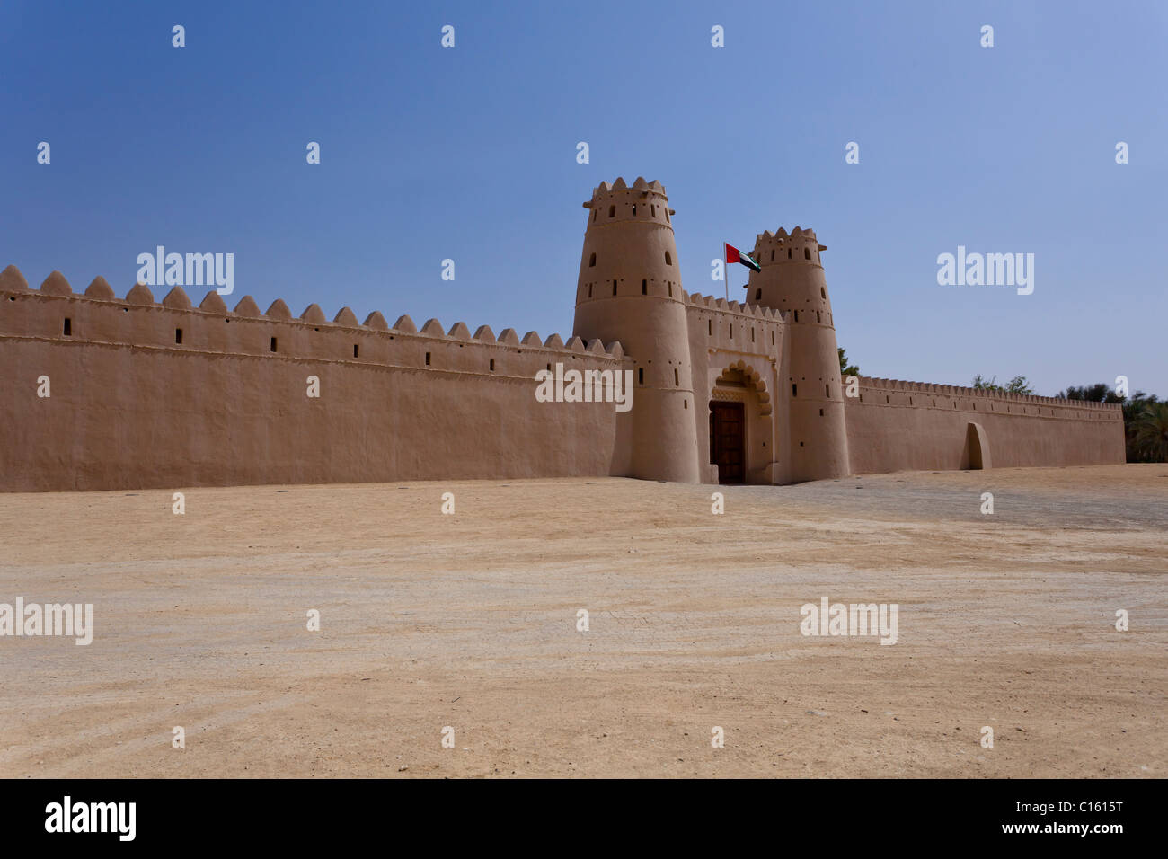 Das Al Jahili Fort in Al Ain, Vereinigte Arabische Emirate, Persischer Golf, Emirat Abu Dhabi. Stockfoto