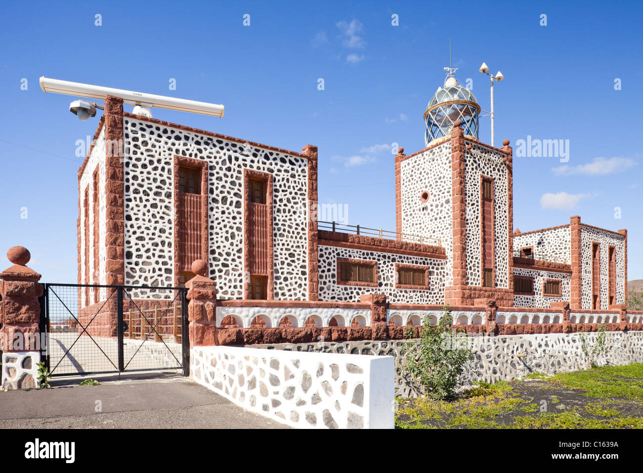 Der Leuchtturm El Faro De La Entallada, in der Nähe von Las Playitas oder Las Playas auf der Kanarischen Insel Fuerteventura Stockfoto