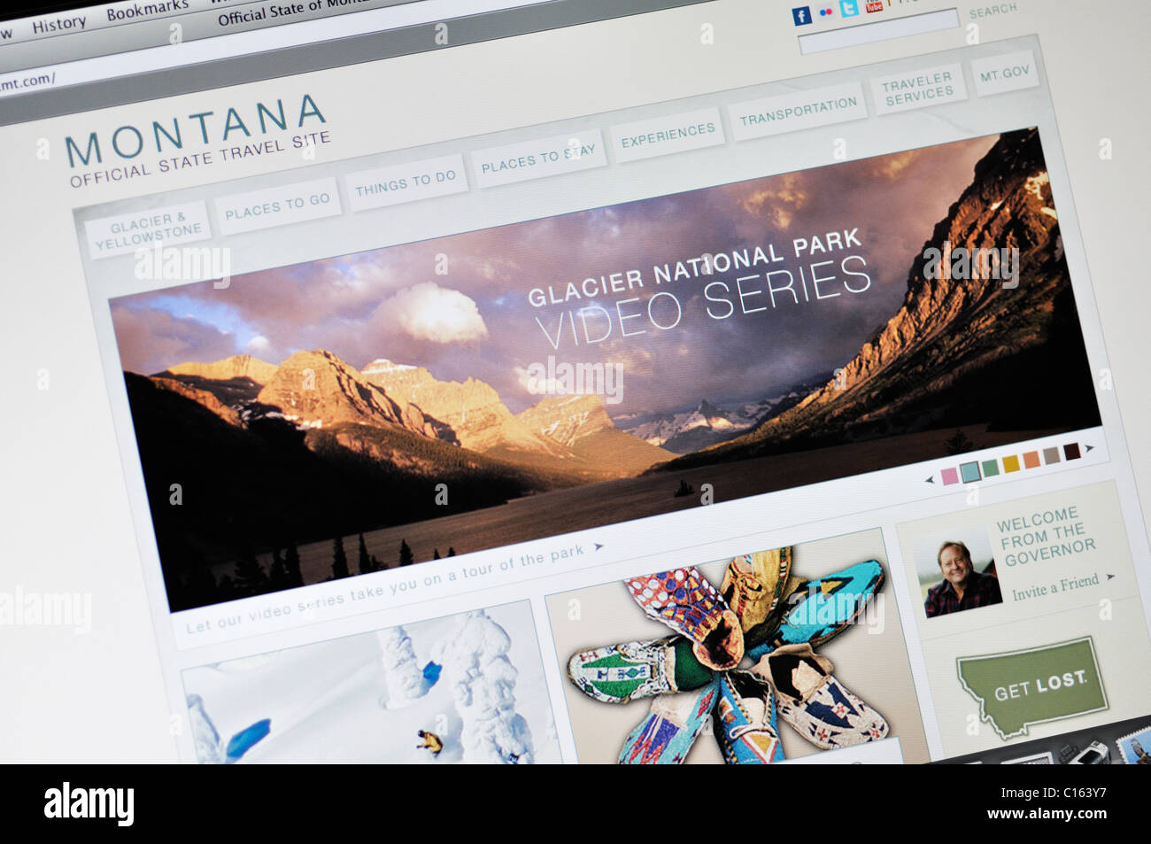 Montana offizielle Tourismus-website Stockfoto