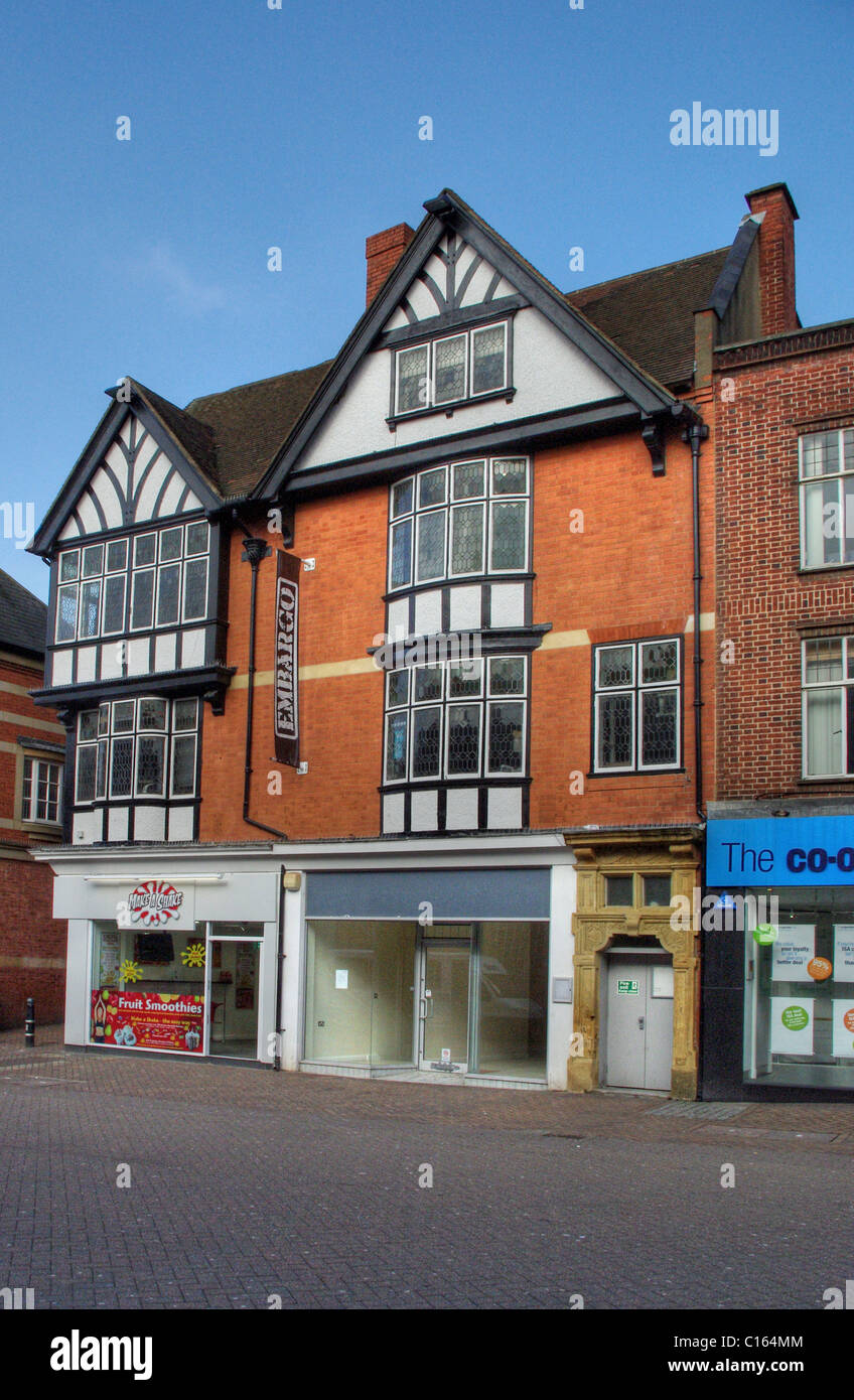 Gebäude in Abington Street, Northampton UK, erbaut im Jahre 1897 für W C Henderson, Leder Kaufmann Stockfoto