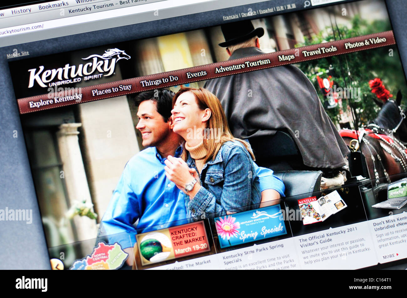 Kentucky offizielle Tourismus-website Stockfoto